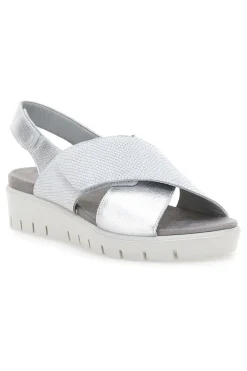 Sandali Argento In Pelle Made in Italy Imac 7582403035501