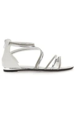 Sandali bassi bianchi con strass Cafè Cost W4