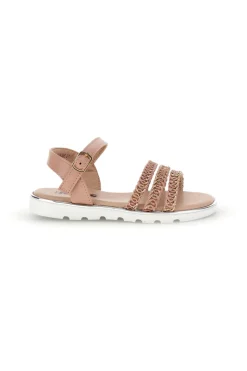 Sandali beige con cinturini intrecciati Pitt kids 392638S