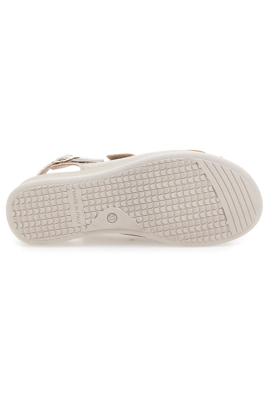 Sandali Beige Con Cinturino Slingback Mio Tempo 542292