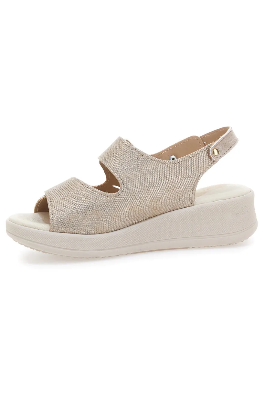 Sandali Beige Con Cinturino Slingback Mio Tempo 542292