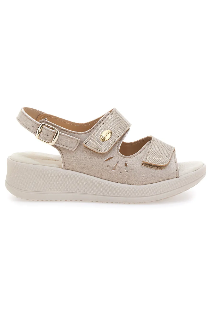 Sandali Beige Con Cinturino Slingback Mio Tempo 542292