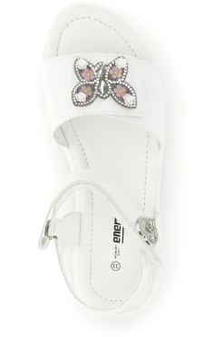 Sandali Bianchi con Applicazione Farfalla Energy E535