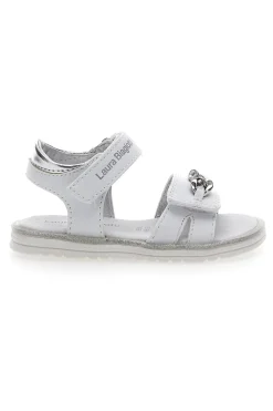Sandali Bianchi con Catenella laura Biagiotti 8540