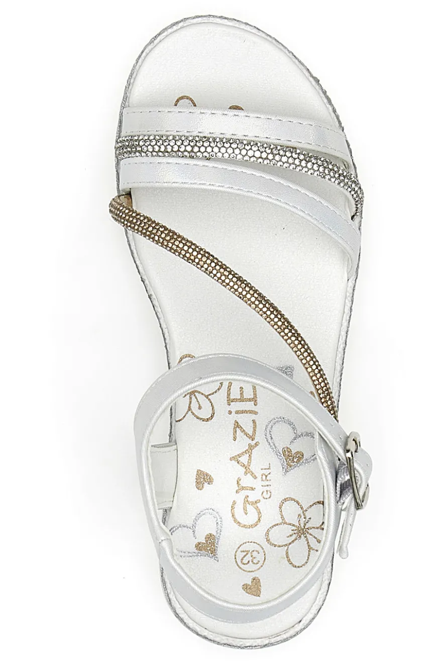 Sandali Bianchi con Cinturino Grazie Girl 14311
