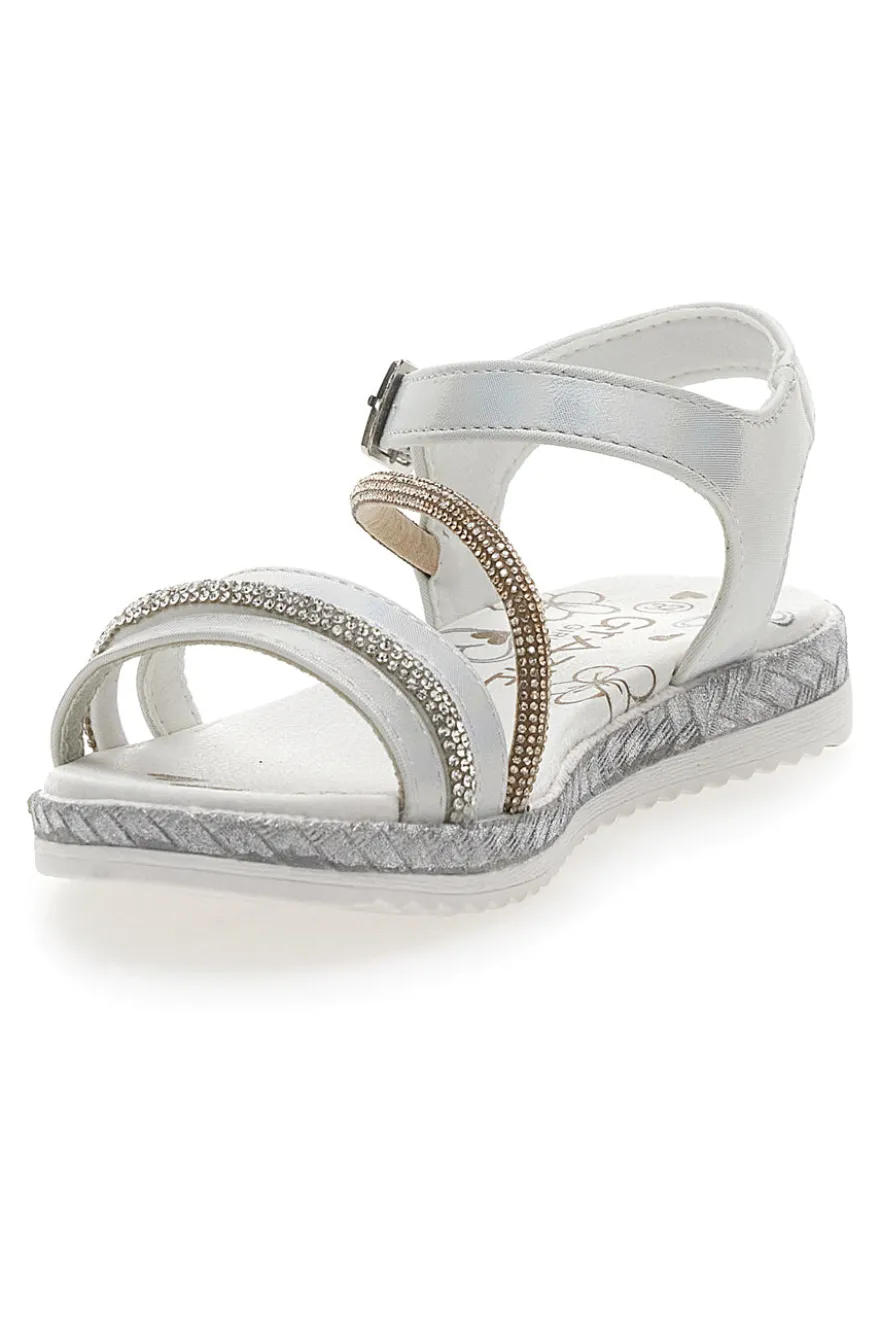 Sandali Bianchi con Cinturino Grazie Girl 14311