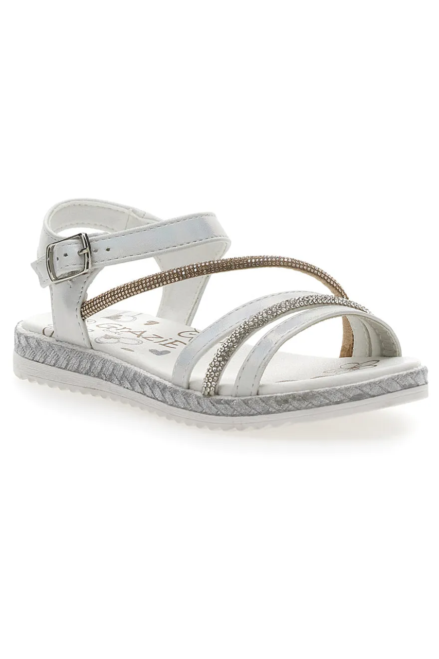 Sandali Bianchi con Cinturino Grazie Girl 14311