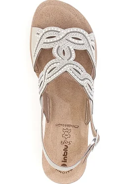 Sandali Bianchi con zeppa decorati Inblu 14 GO