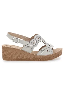 Sandali Bianchi con zeppa decorati Inblu 14 GO