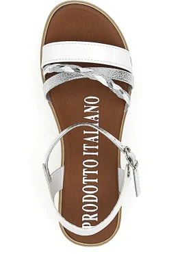 Sandali Bianchi e Argento con Platform Mio Tempo 4194