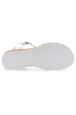 Sandali Bianchi e Argento con Platform Mio Tempo 4194