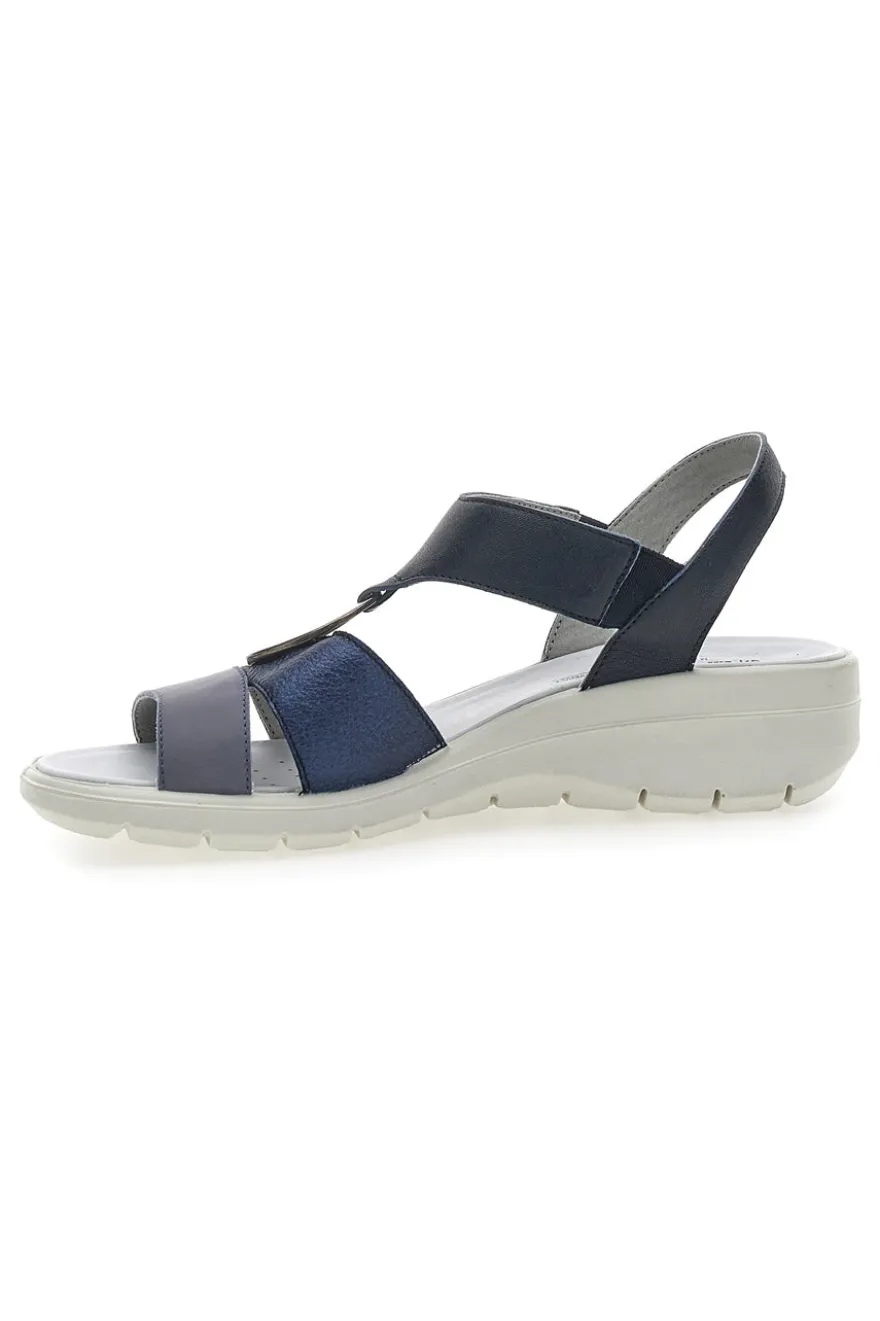 Sandali Blu Con Elastici Laterali Made In Italy Imac 7573505417109
