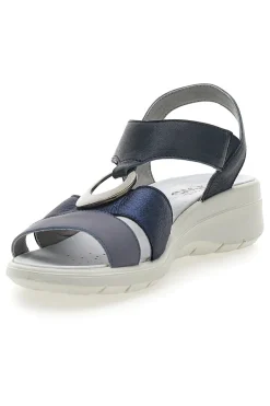 Sandali Blu Con Elastici Laterali Made In Italy Imac 7573505417109