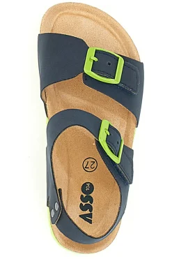 Sandali Blu con Fibbie Asso 16210