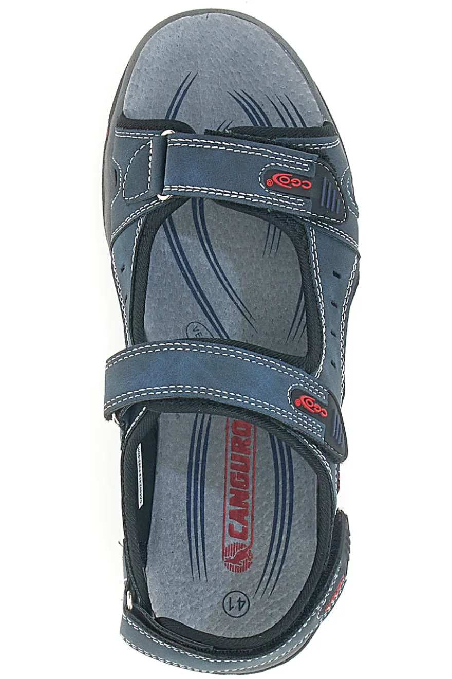 Sandali Blu Con Strappi in Velcro Canguro 1002