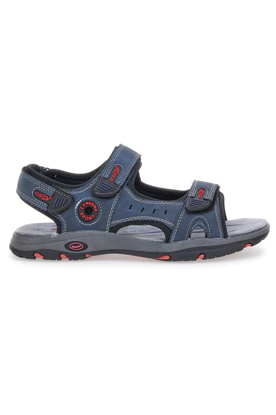 Sandali Blu Con Strappi in Velcro Canguro 1002