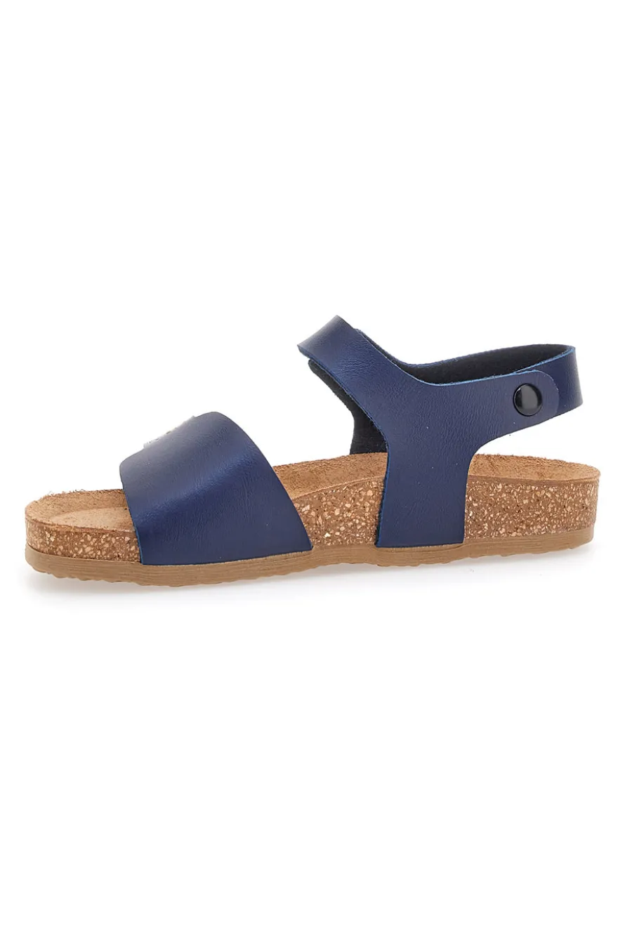Sandali Blu Con Strappi In Velcro Pittarello Bio 257081