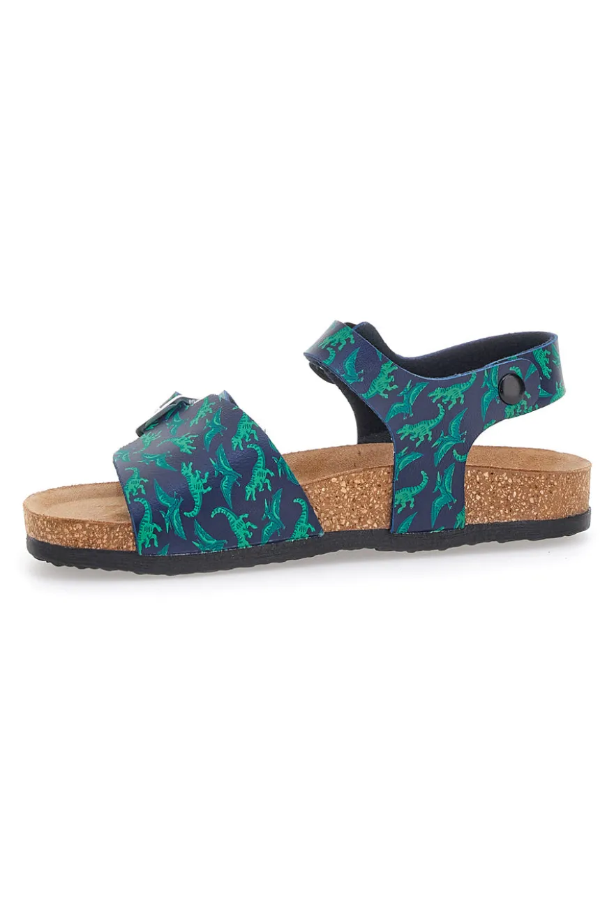 Sandali Blu e Verdi Con Plantare In Vera Pelle Pittarello Bio 257066