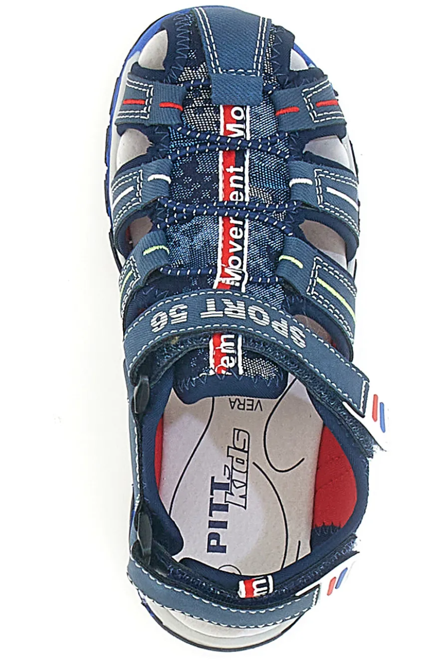 Sandali blu fisherman con Velcro Pitt Kids 14116