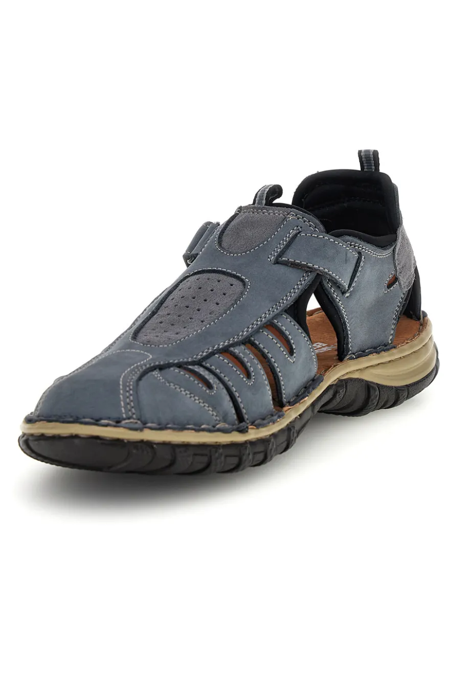 Sandali blu in vera pelle traforata Pittarello eco 2613004