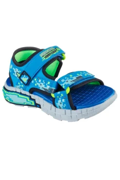 Sandali blu sportivi con stampa grafica Skechers Mega-Splash 4K