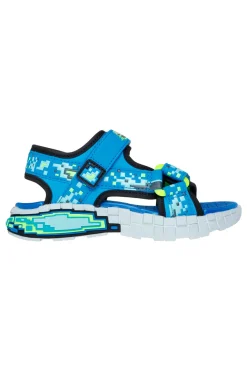 Sandali blu sportivi con stampa grafica Skechers Mega-Splash 4K