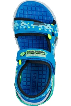 Sandali blu sportivi con stampa grafica Skechers Mega-Splash 4K