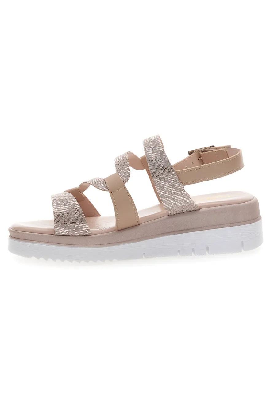 Sandali Cipria Con Cinturino Sling-back Cafe' Cost 4209