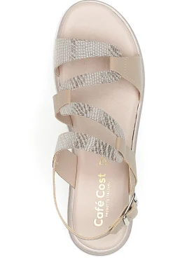Sandali Cipria Con Cinturino Sling-back Cafe' Cost 4209