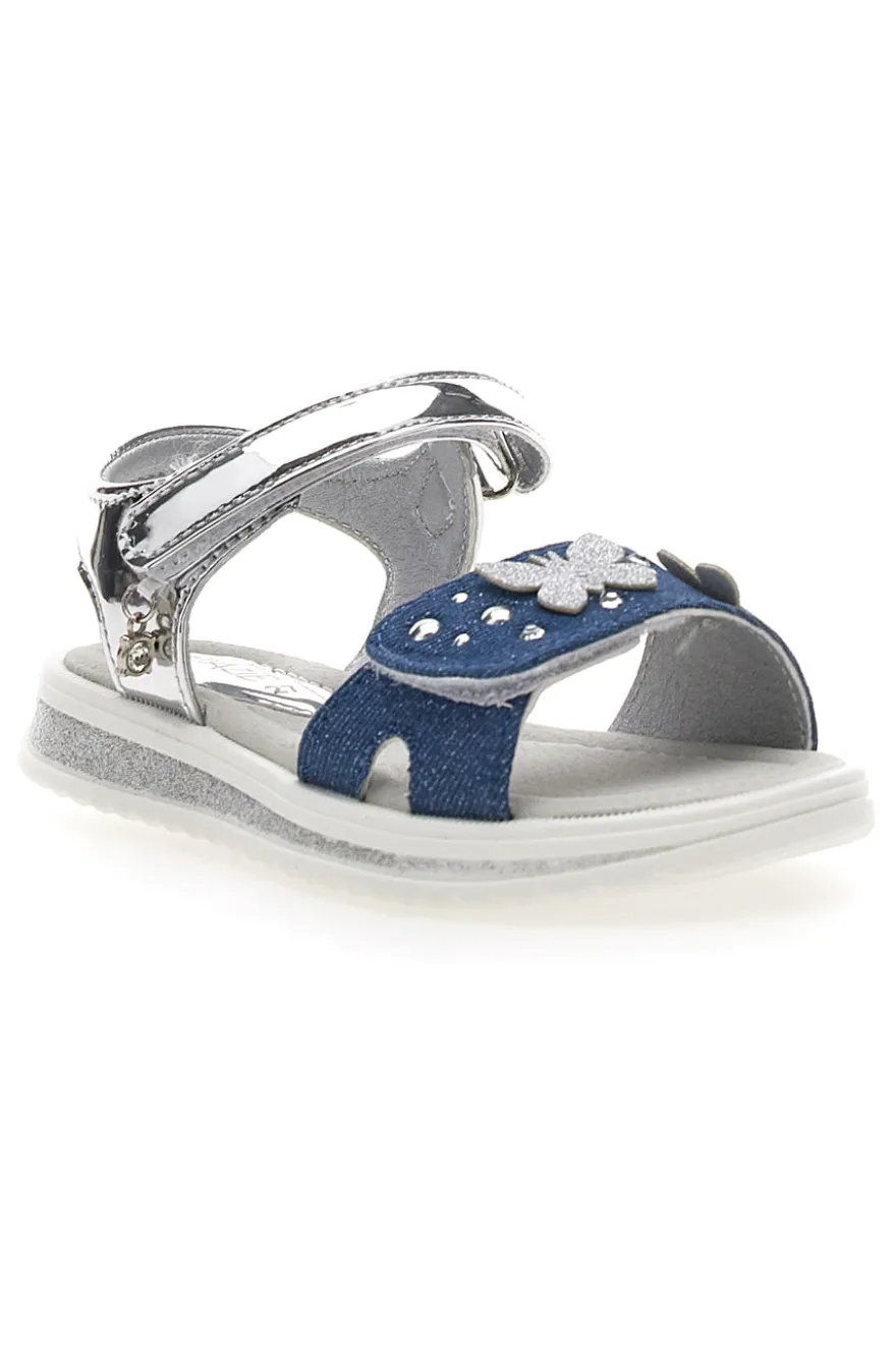 Sandali con farfalle e charms blu Grazie girl 218349