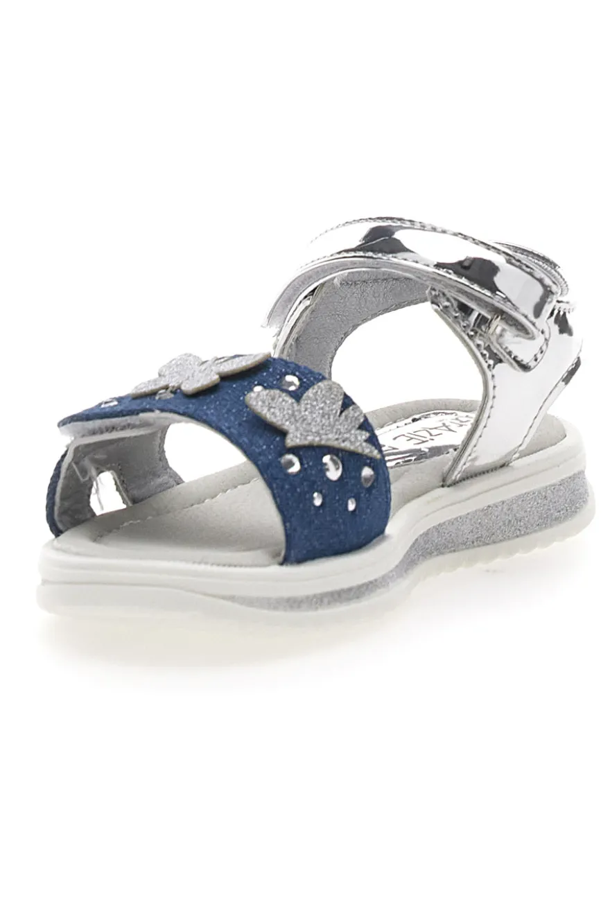 Sandali con farfalle e charms blu Grazie girl 218349