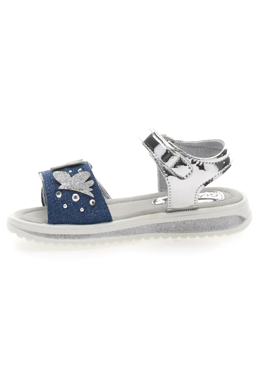 Sandali con farfalle e charms blu Grazie girl 218349