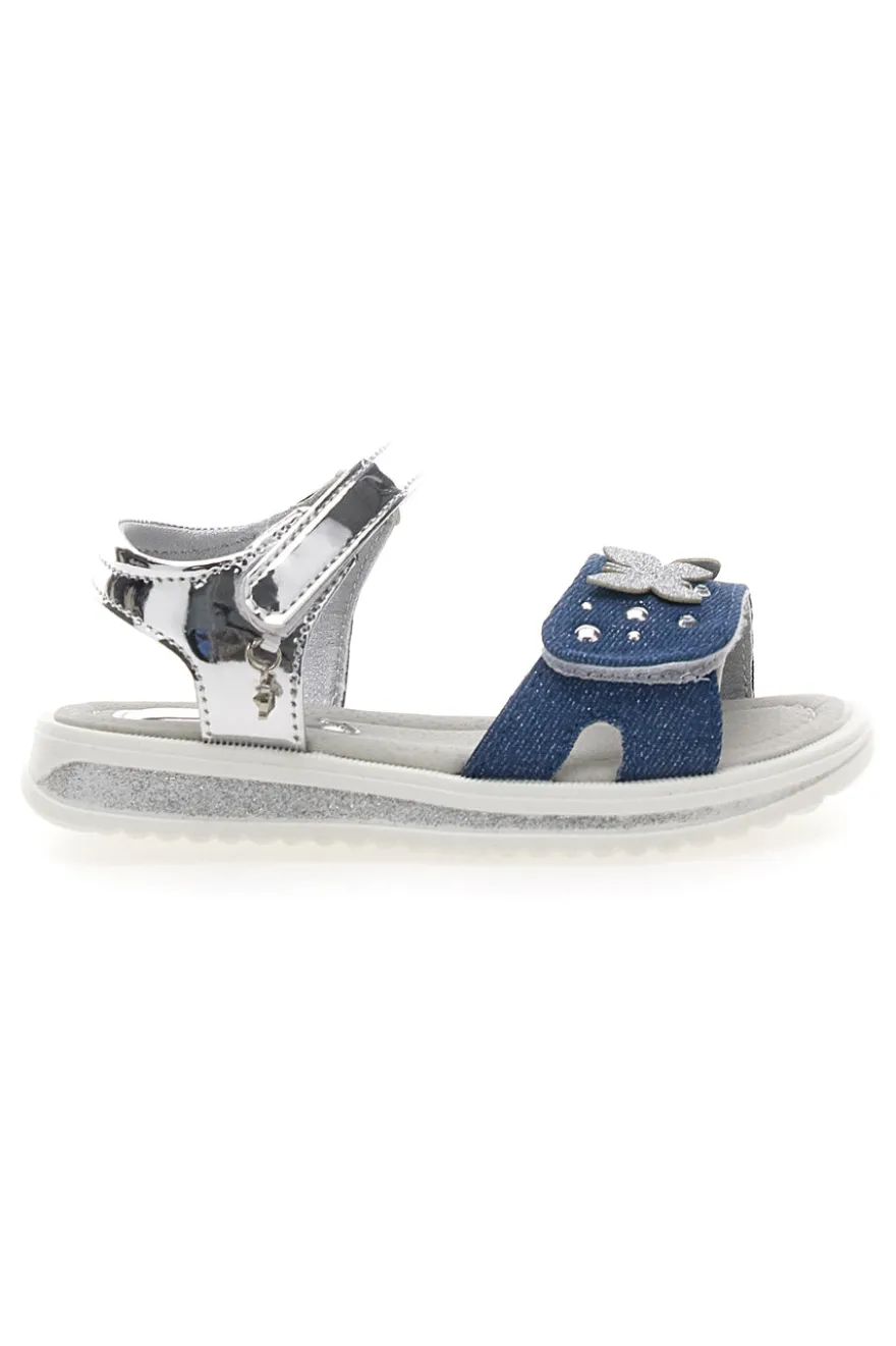 Sandali con farfalle e charms blu Grazie girl 218349