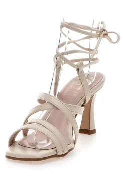 Sandali con Tacco Lace-Up Panna Pittarello Glam 3615
