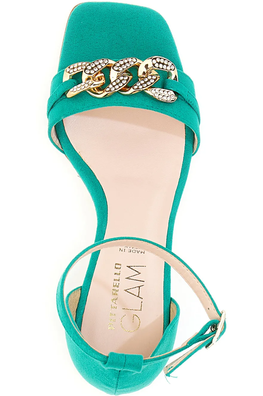 Sandali con Tacco Pittarello Glam 3436 Verde Acqua