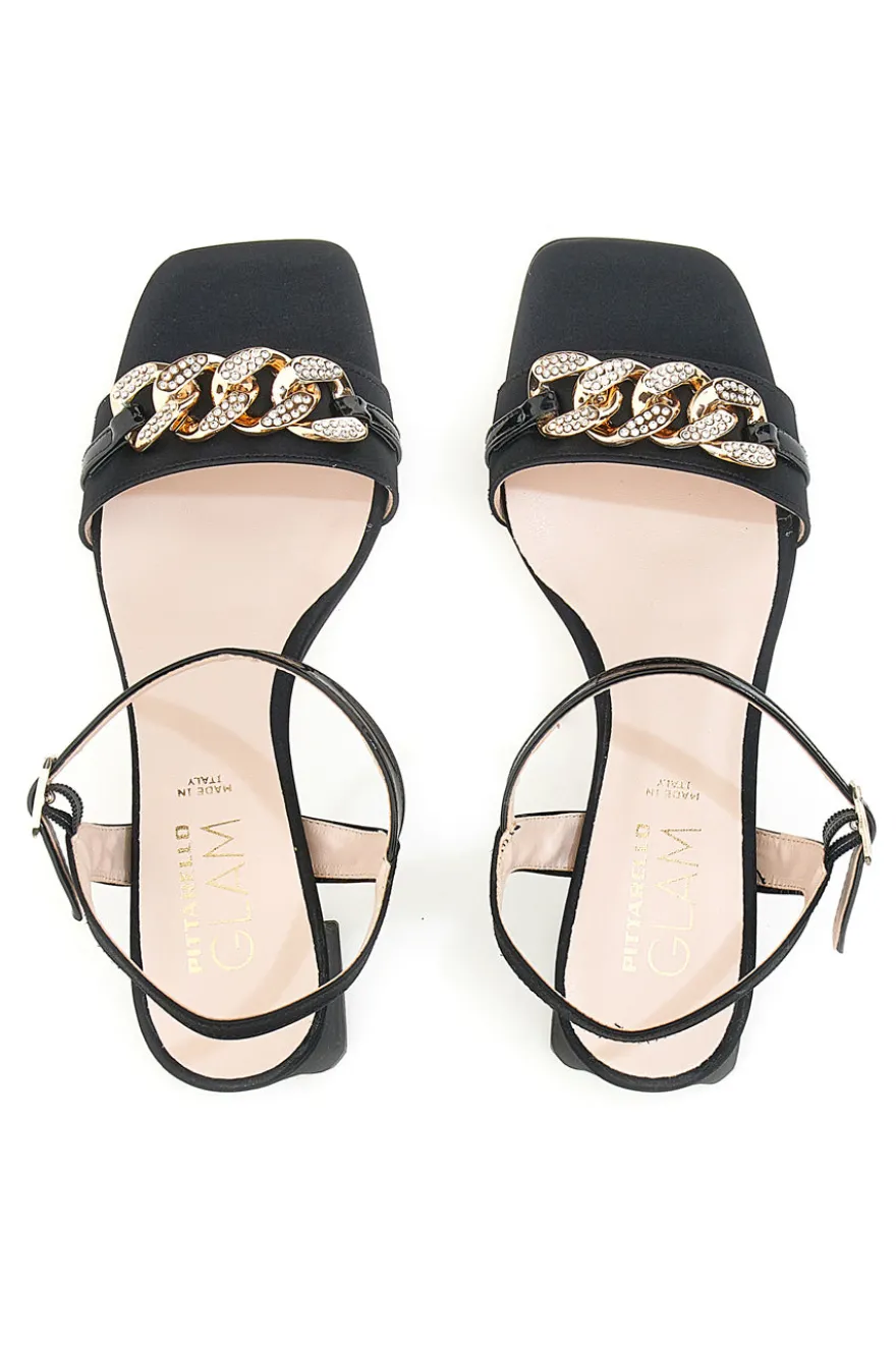 Sandali con tacco Pittarello Glam 3412 Neri Raso