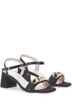 Sandali con tacco Pittarello Glam 3412 Neri Raso