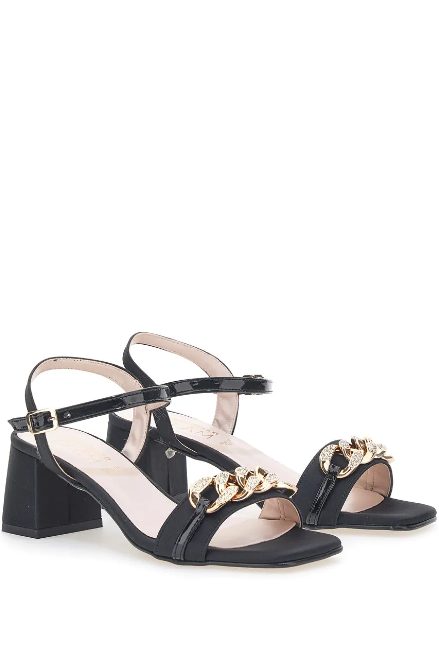 Sandali con tacco Pittarello Glam 3412 Neri Raso