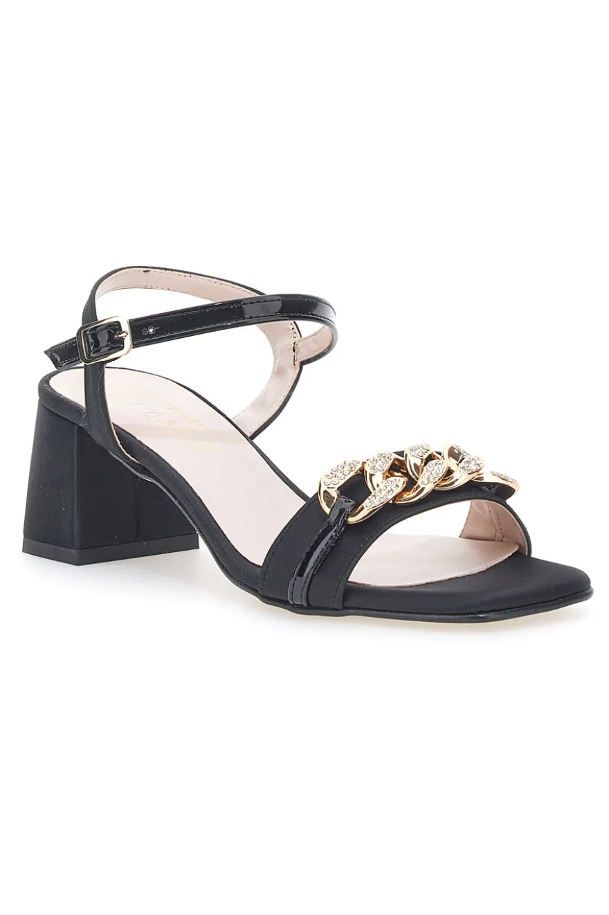 Sandali con tacco Pittarello Glam 3412 Neri Raso