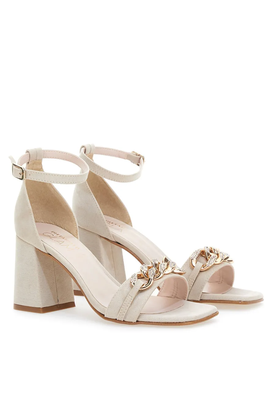 Sandali Con Tacco Pittarello Glam 3436 Beige