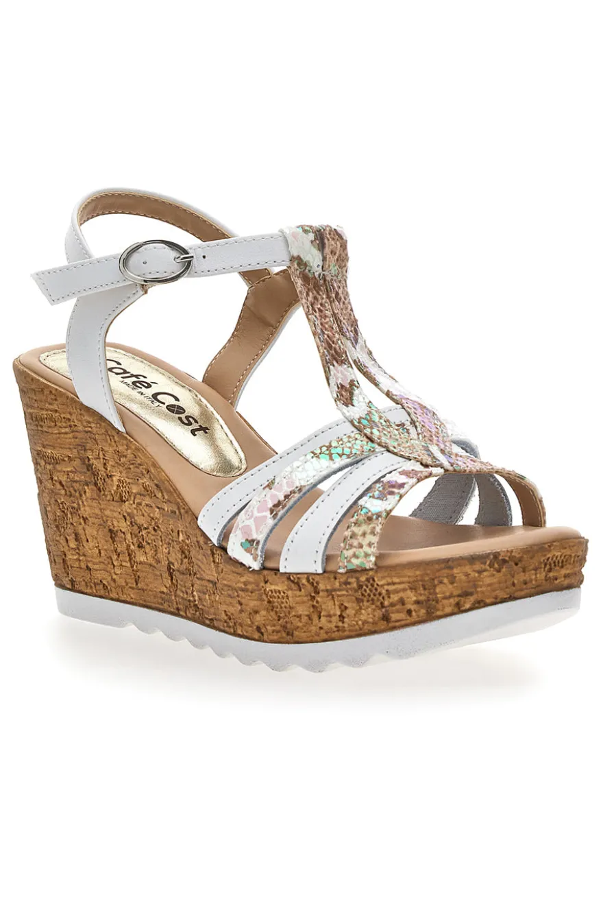 Sandali Con Zeppa Cafe' Cost 2810