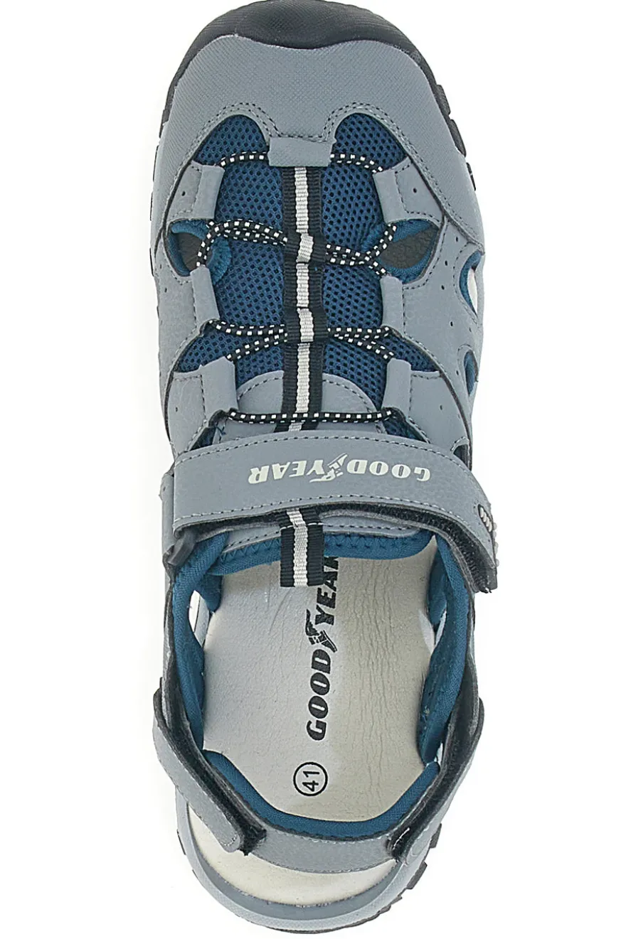 Sandali Grigi Con Strappi in Velcro Goodyeas 31047