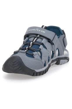 Sandali Grigi Con Strappi in Velcro Goodyeas 31047