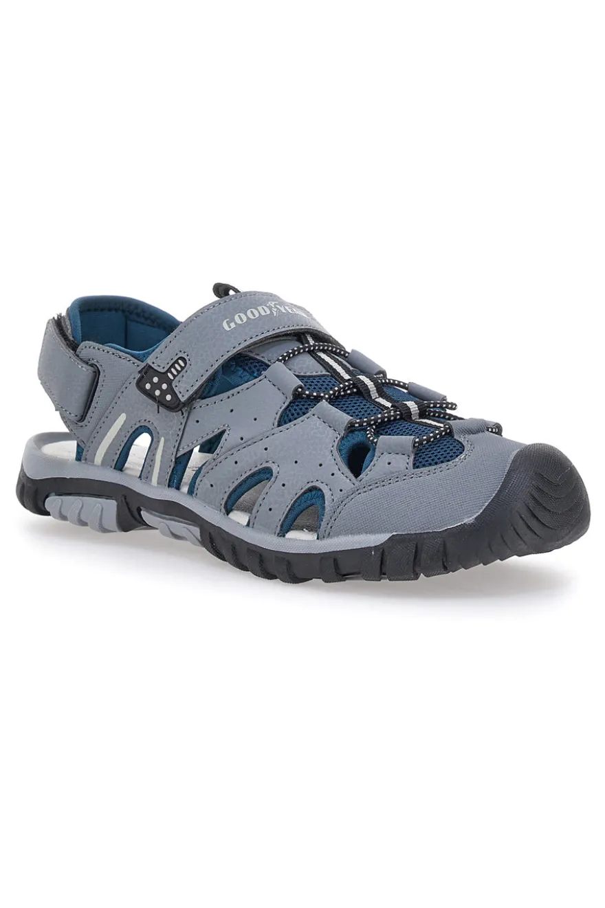 Sandali Grigi Con Strappi in Velcro Goodyeas 31047