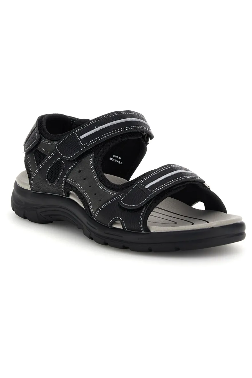 Sandali grigi con strappi in velcro Jerpoint CN15