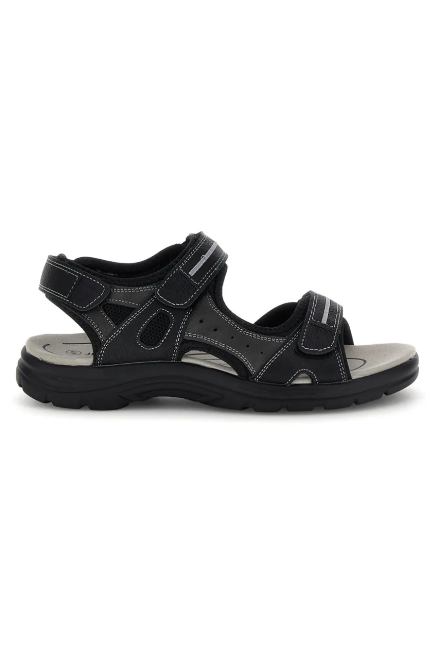 Sandali grigi con strappi in velcro Jerpoint CN15