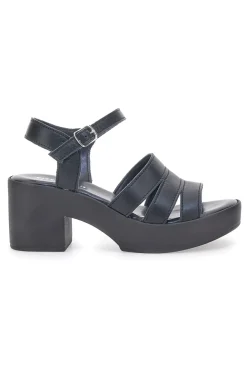 Sandali in vera pelle neri PITT.LOVE 800071082
