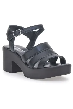 Sandali in vera pelle neri PITT.LOVE 800071082