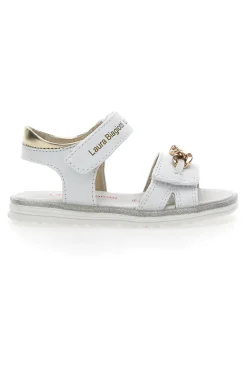 Sandali Laura Biagiotti 8540 Bianche con Catenella