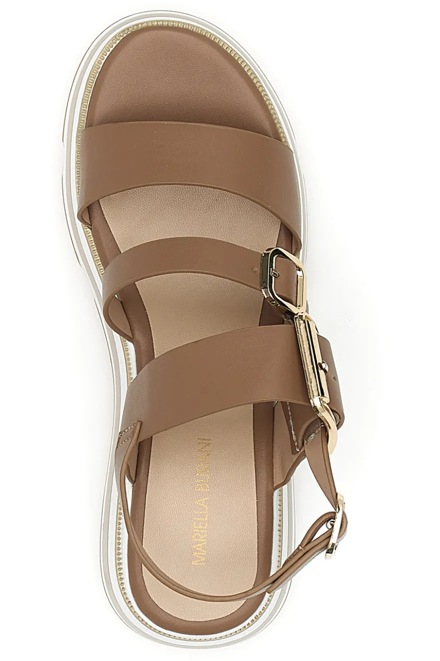 Sandali Marroni Con Platform Mariella Burani K11011